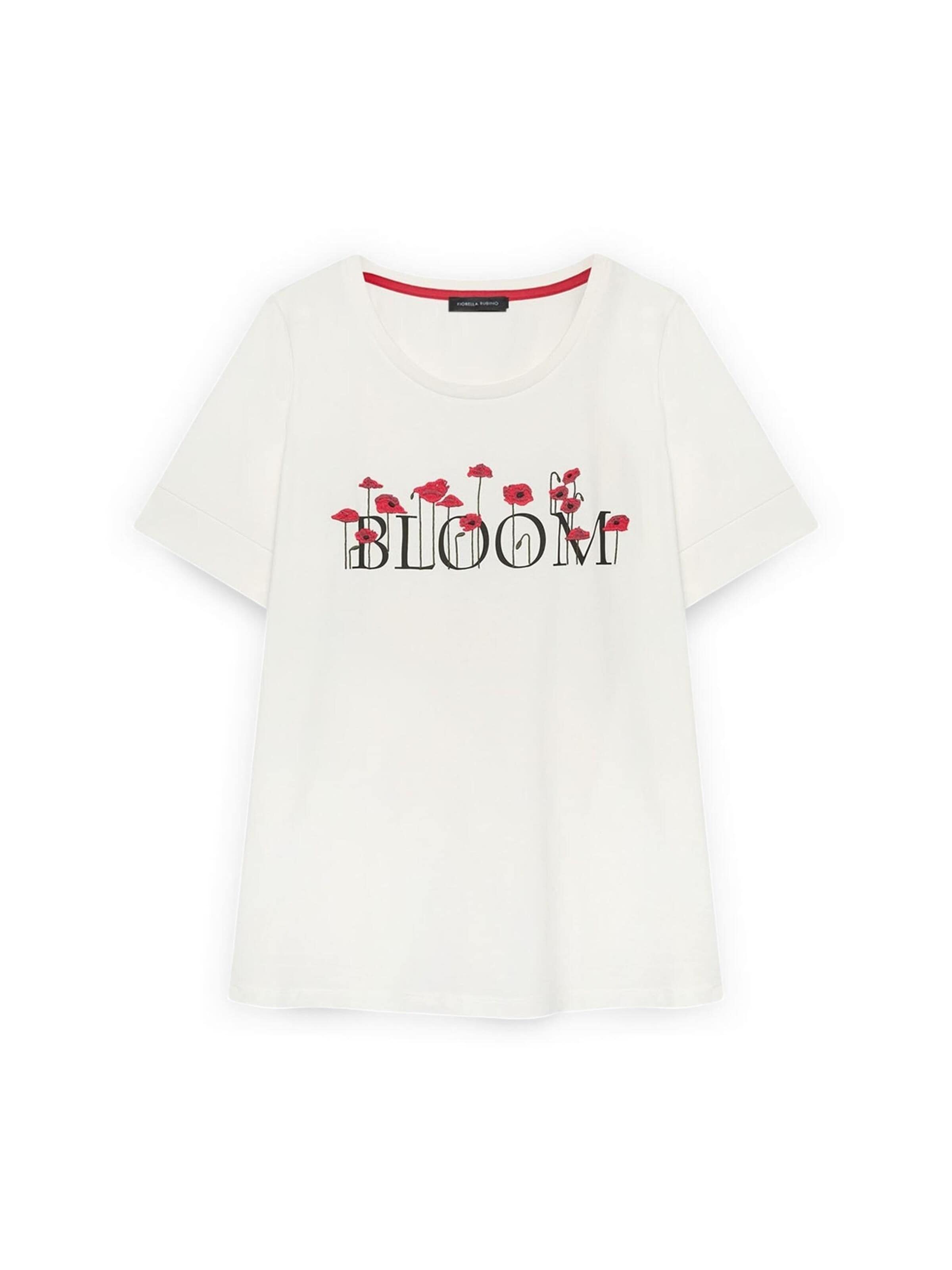T-shirt Fiorella Rubino en blanc : devant