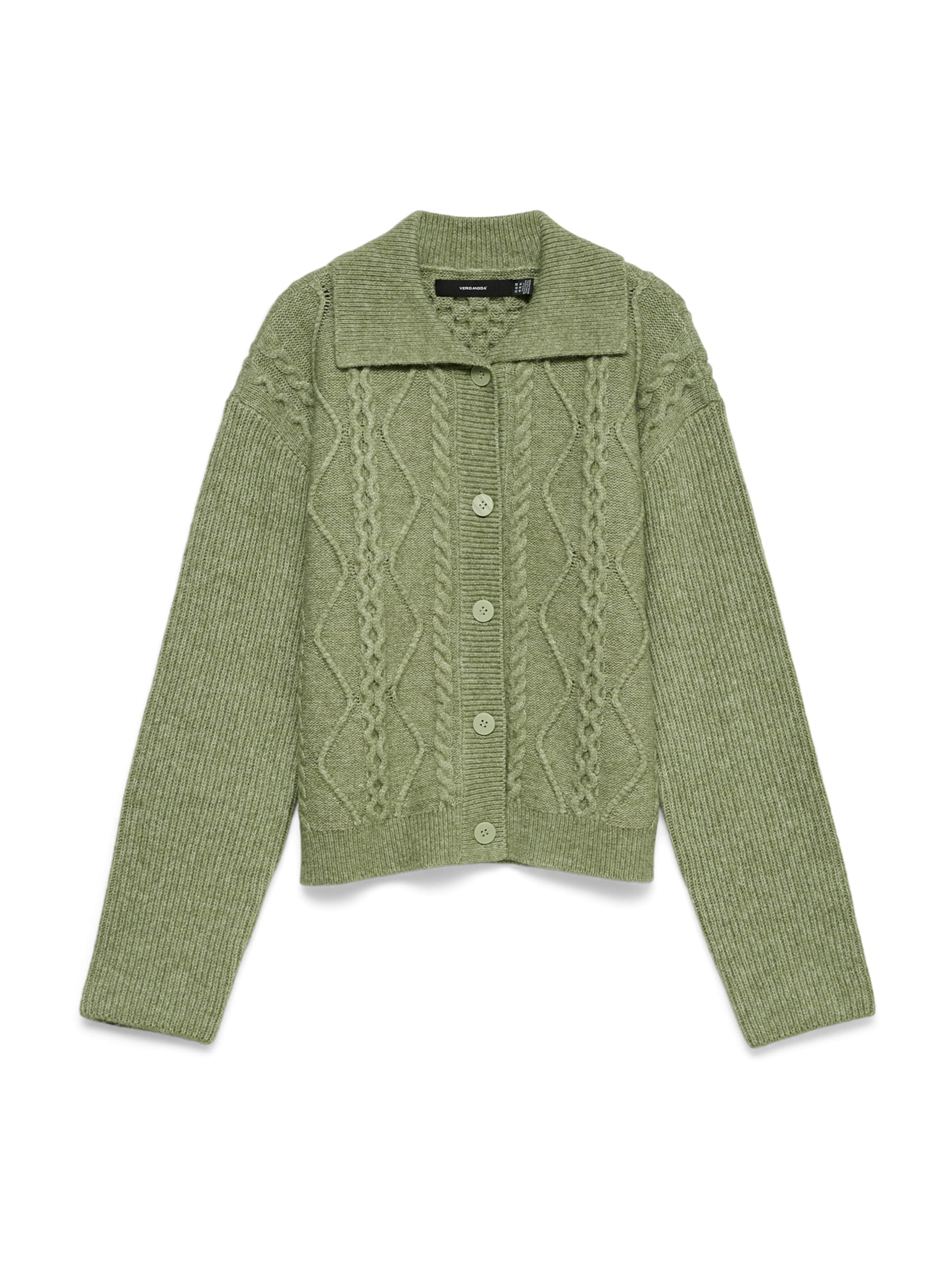 Geacă tricotată 'VMROBIN' de la VERO MODA pe verde: față