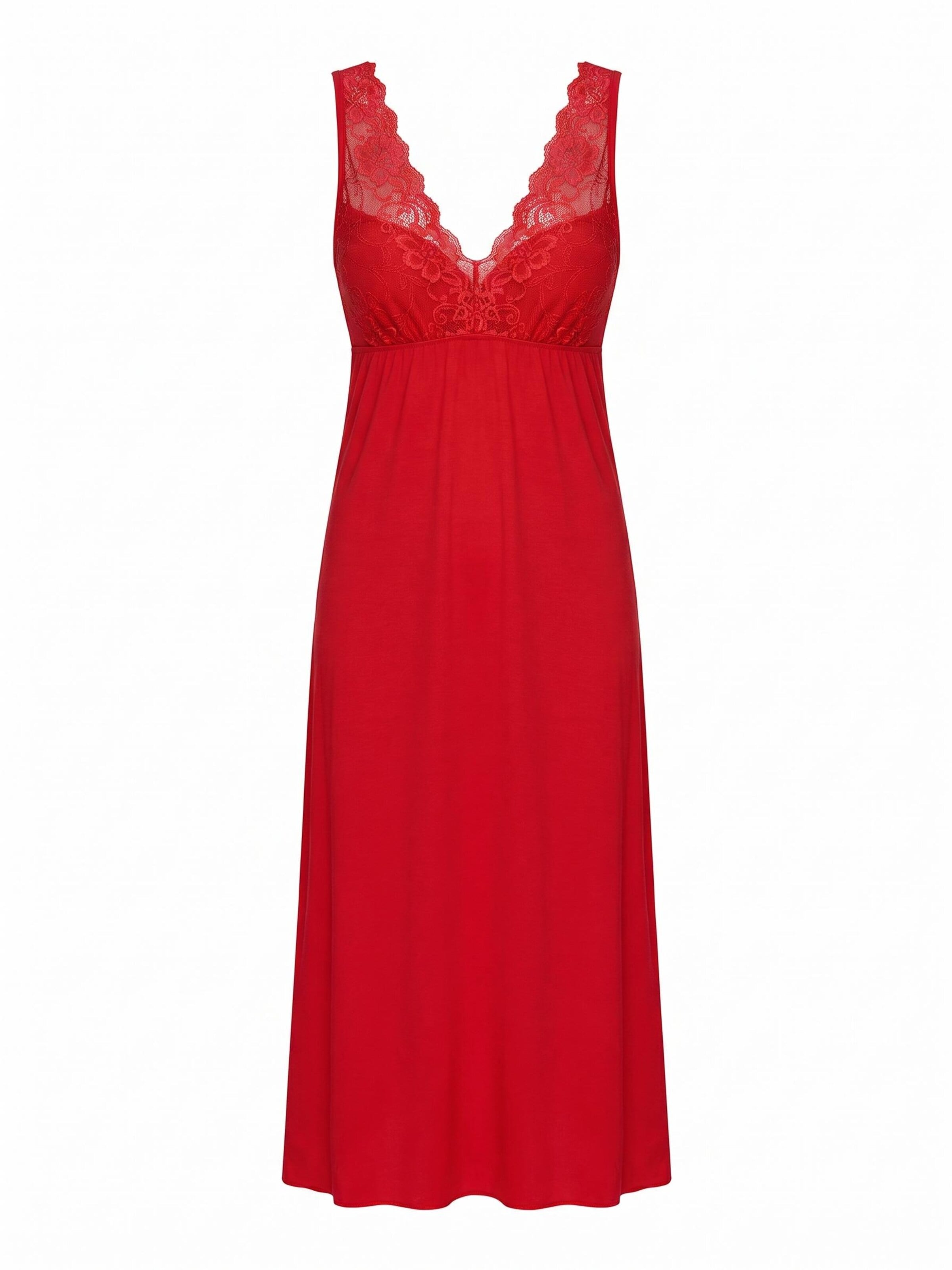 Donna - Camiseta de noche 'Kristina Long' en rojo: frente