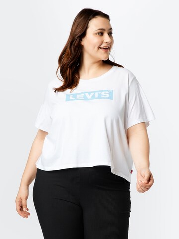 Levi's® Plus Shirt 'Cropped Jordie Tee' in White: front