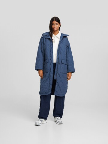 Bershka Between-seasons coat in Blue