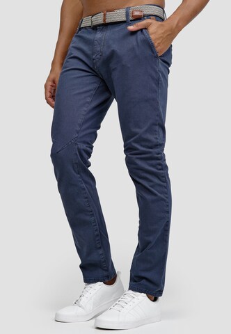 INDICODE JEANS Regular Chinohose ' Spence ' in Blau