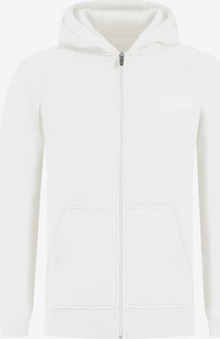 Smilodox Zip Hoodie Yasin in Weiß: Vorderseite