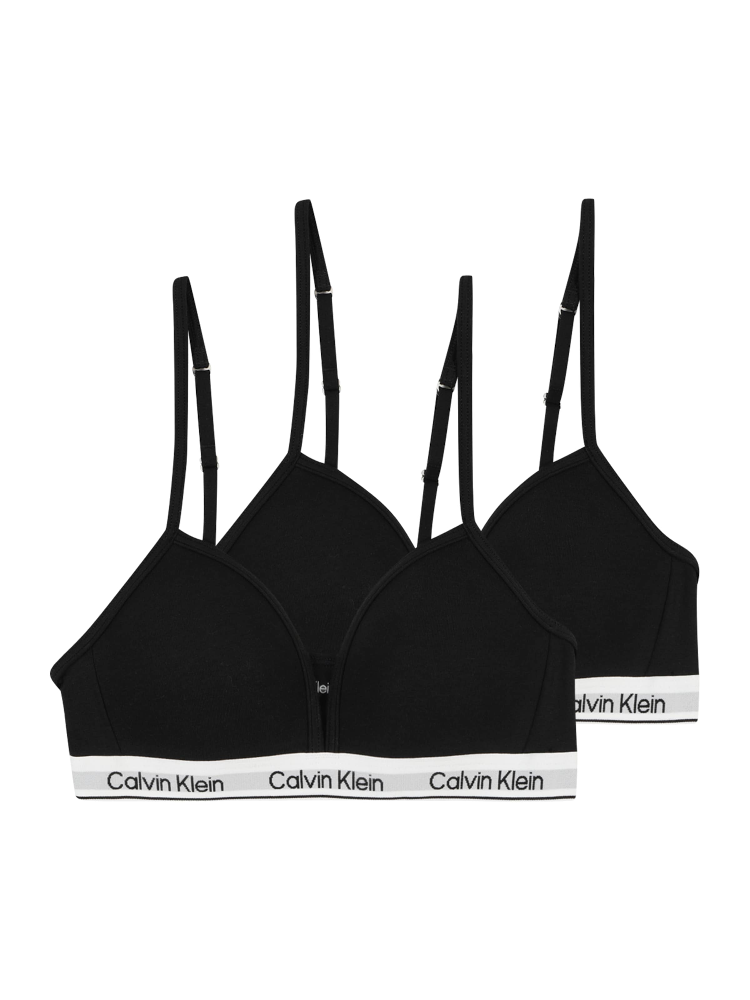 Calvin Klein Underwear Triangle Bra in Black: front