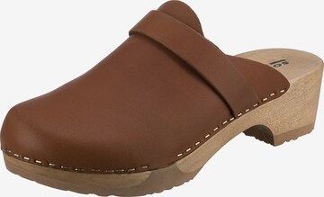 SOFTCLOX Clogs 'Tamina' in Brown: front