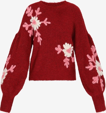 MYMO Oversized neulepaita värissä punainen: etupuoli