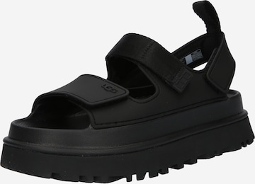 UGG Strap Sandals 'Golden Glow' in Black: front