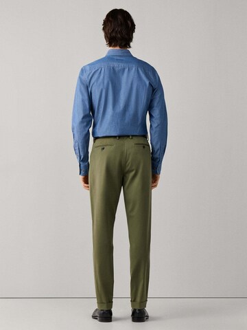 Tapered Pantaloni con pieghe di Hackett London in verde