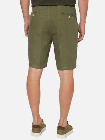 Boggi Milano Štandardný strih Plisované nohavice - Zelená