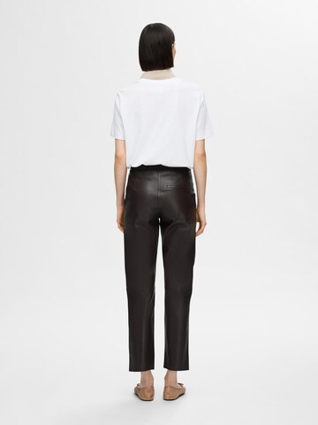 SELECTED FEMME Regular Broek in Bruin