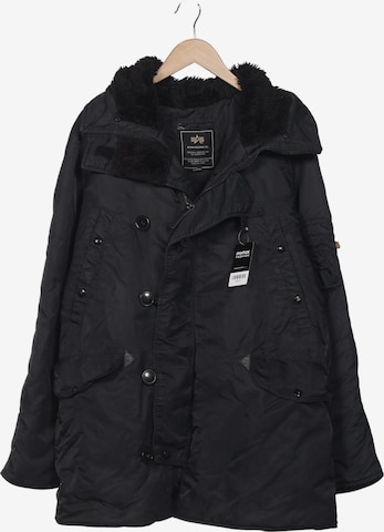 ALPHA INDUSTRIES Jacke XL in Schwarz: Vorderseite