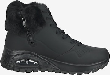 SKECHERS Lace-Up Ankle Boots in Black