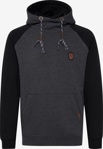 INDICODE JEANS Sweatshirt 'Toney' in Grijs: voorkant