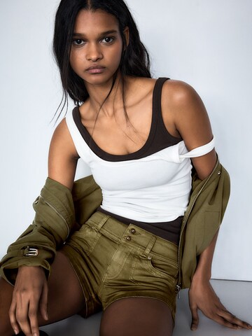 Bershkaregular Traperice - zelena boja