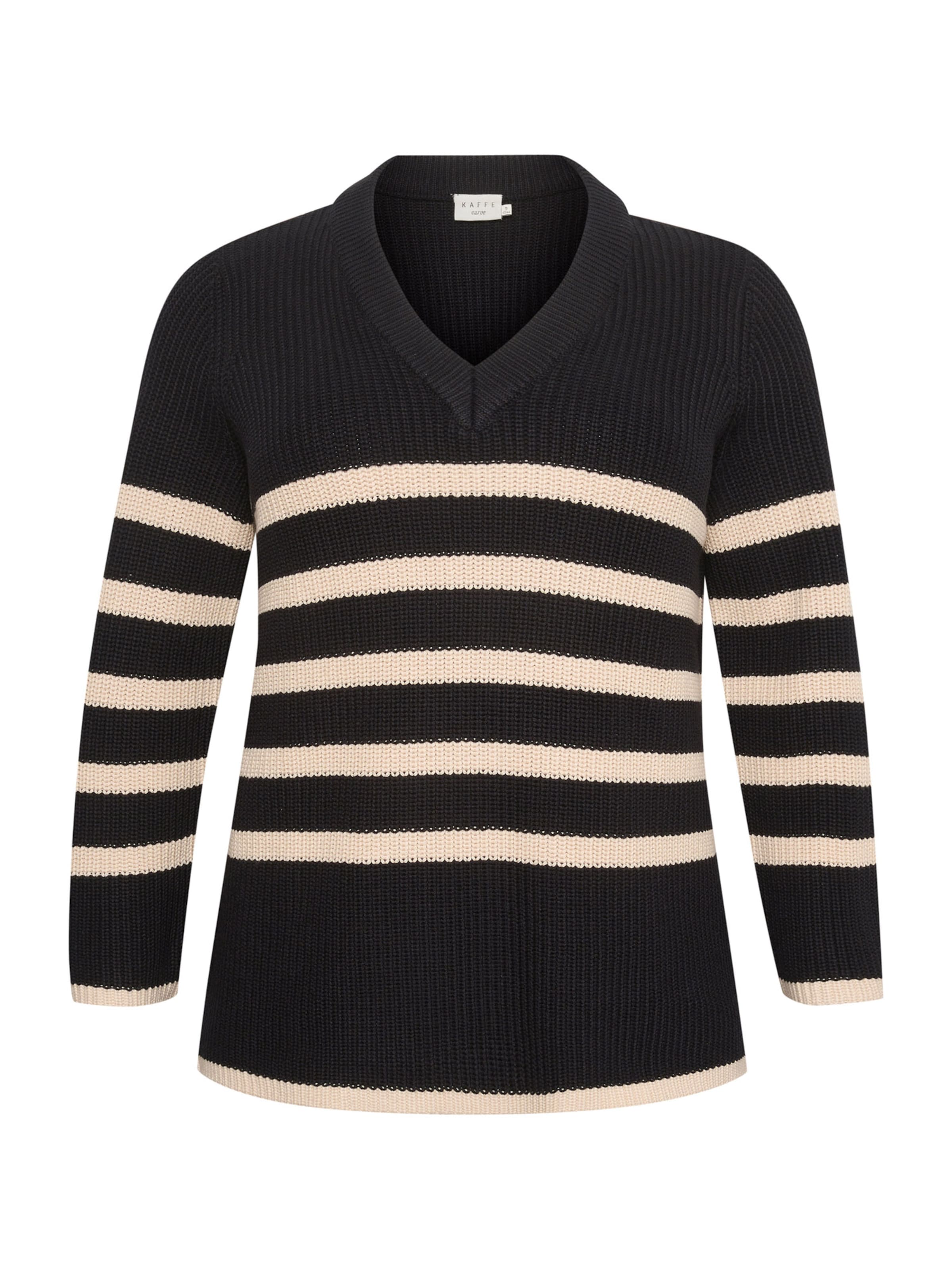 KAFFE CURVE Trui 'Iri' in Zwart: voorkant