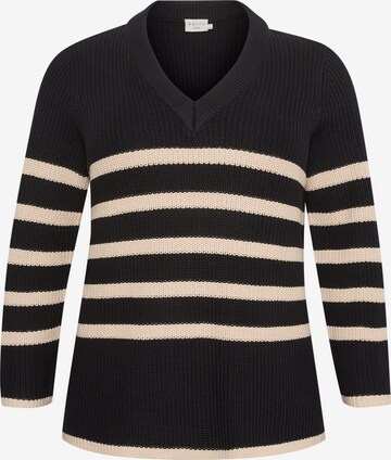 Pullover 'Iri' di KAFFE CURVE in nero: frontale