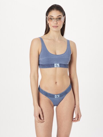 Calvin Klein Swimwear Bustier Bikinitop in Blauw