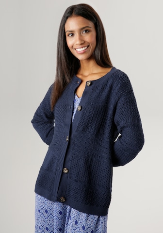 Aniston SELECTED Knit Cardigan in Blue: front