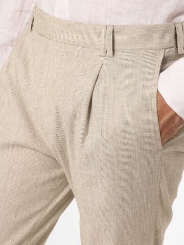CINQUE Slim fit Pleat-Front Pants 'Sand' in Beige