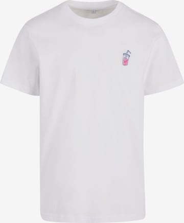 Mister Tee Shirt 'Good Vibes Drink' in White: front