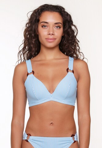 LingaDore Triangel Bikinitop in Blau: predná strana