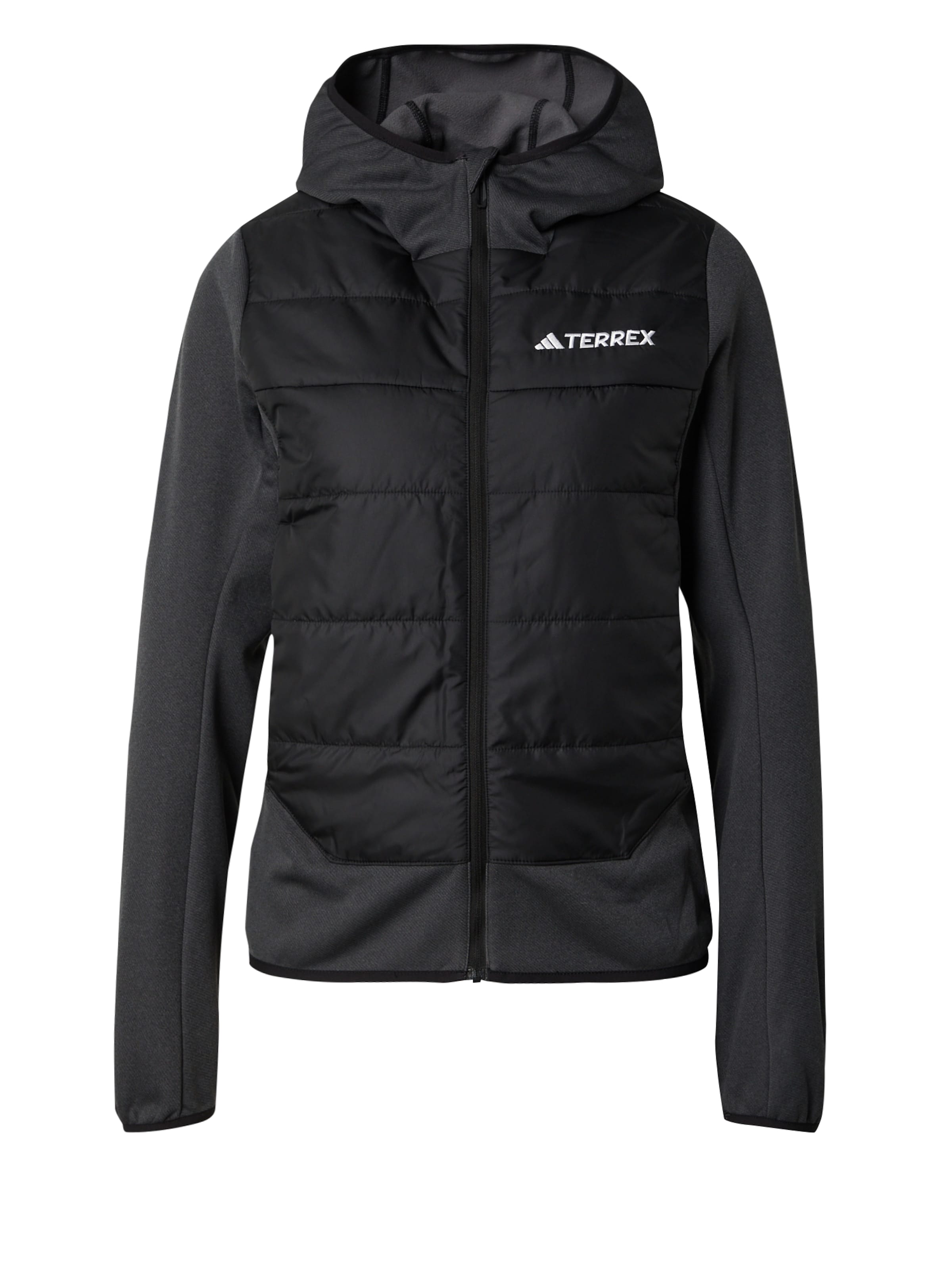 Giacca di pile funzionale 'Multi Hybrid Insulated Hooded' di ADIDAS TERREX in nero: frontale