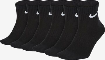 NIKE Athletic Socks in Black: front