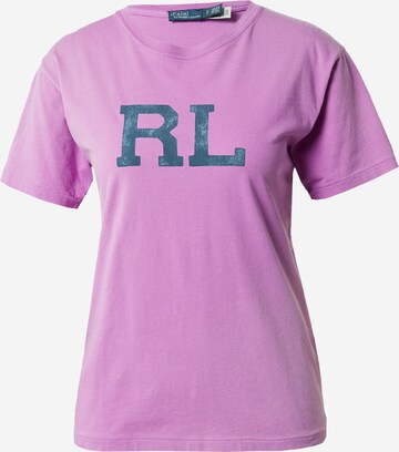 Tricou 'PRIDE' de la Polo Ralph Lauren pe roz: față