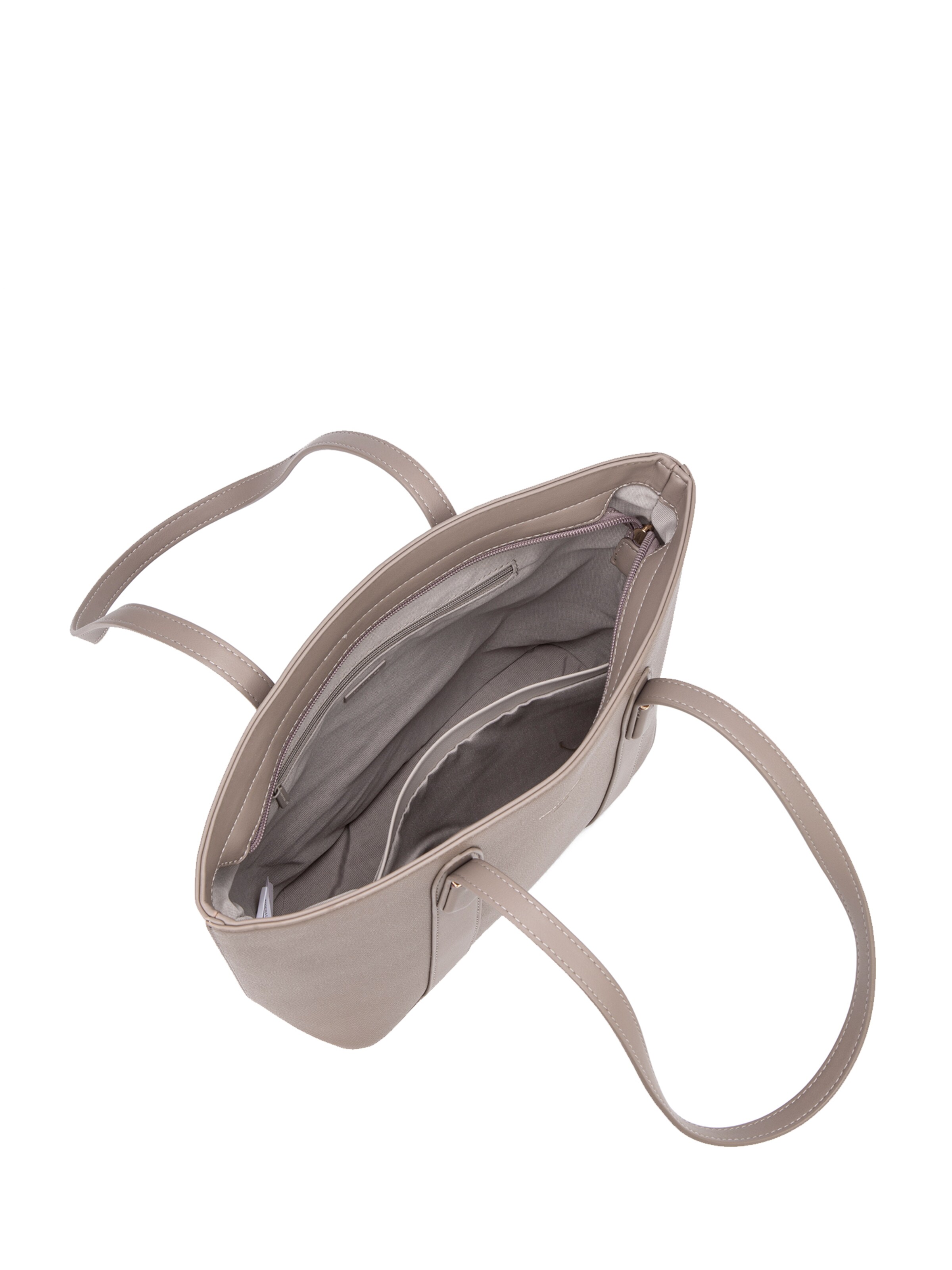 Borsa a spalla 'Borsa a Spalla Donna Vegan Leather 36x23 cm - Chiusura Zip' di David Jones in grigio