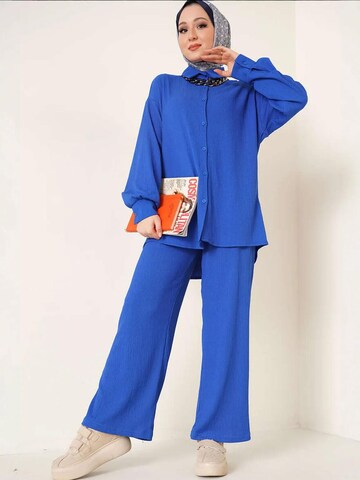 Pantalons de tailleur Bigdart en bleu : devant