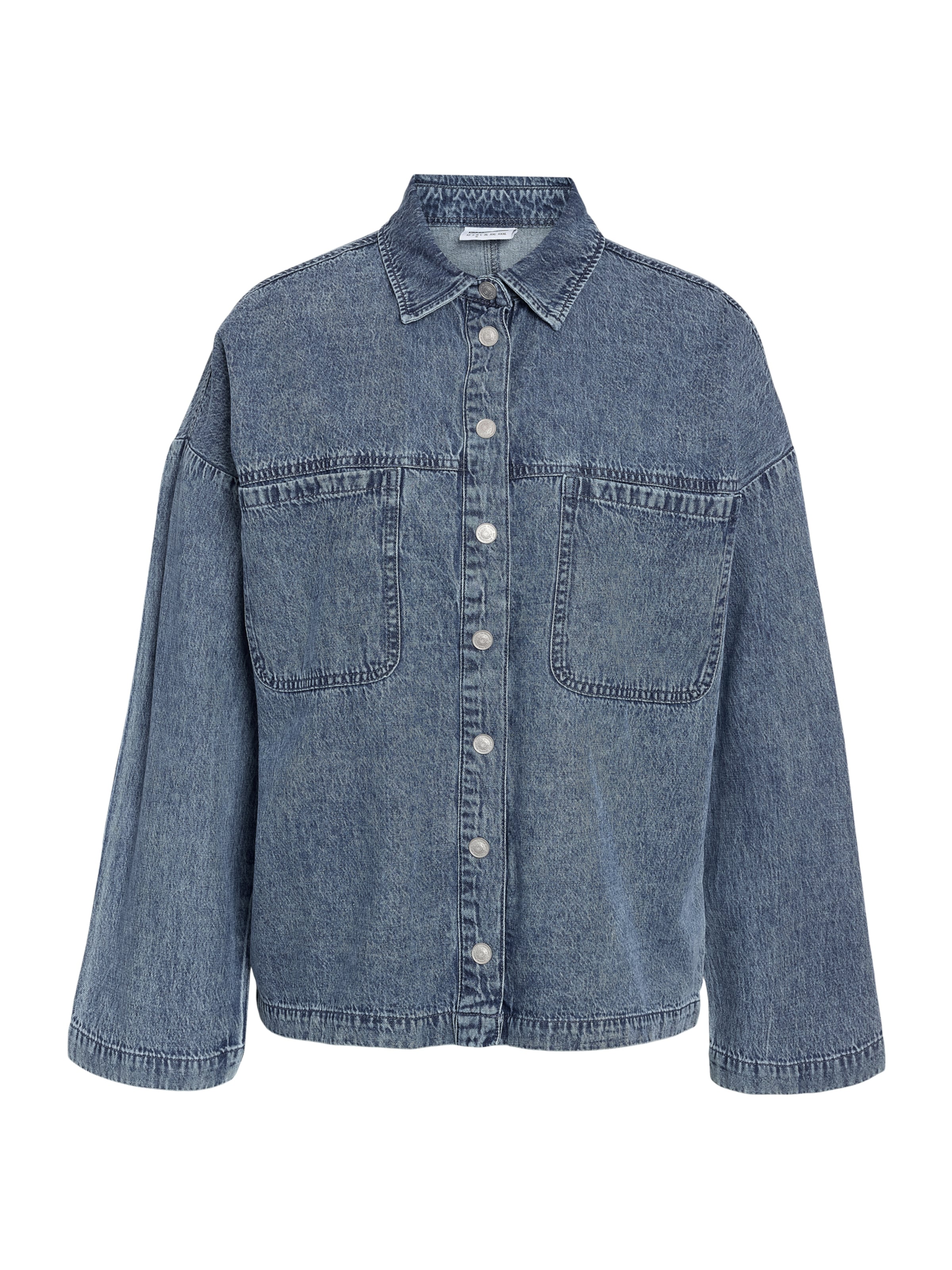 Noisy may Overgangsjakke 'NMENZA' i blue denim, Produktvisning