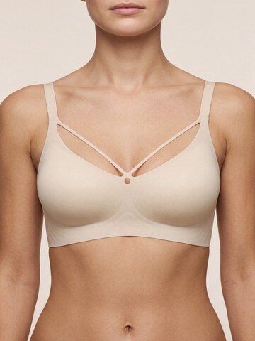C&City Bralette Bra in Beige: front