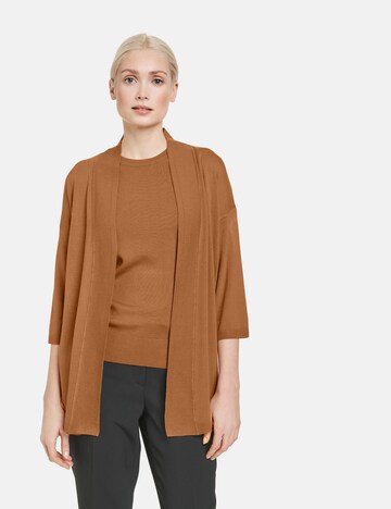 Cardigan TAIFUN en marron : devant