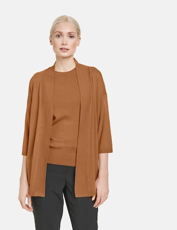 Cardigan TAIFUN en marron : devant