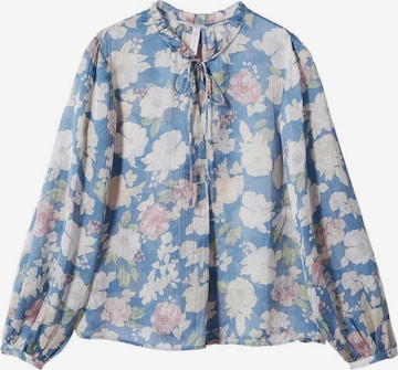 MANGO Blouse 'Kuk' in Blauw: voorkant