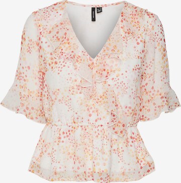 VERO MODA Bluse 'DORA KAYA' i hvid: forside