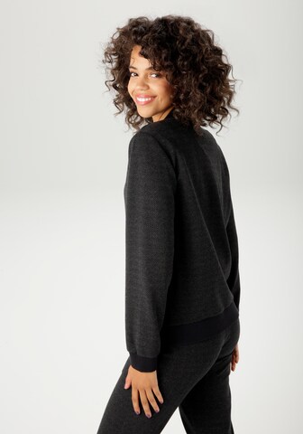 Aniston CASUAL Zip-Up Hoodie in Black