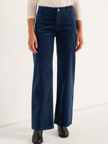 Cellbes of Sweden Wide leg Broek in Blauw: voorkant