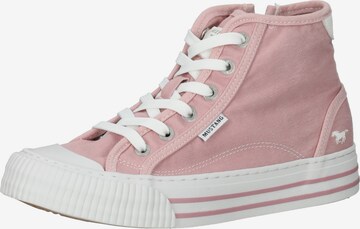 Sneaker alta di MUSTANG in rosa: frontale