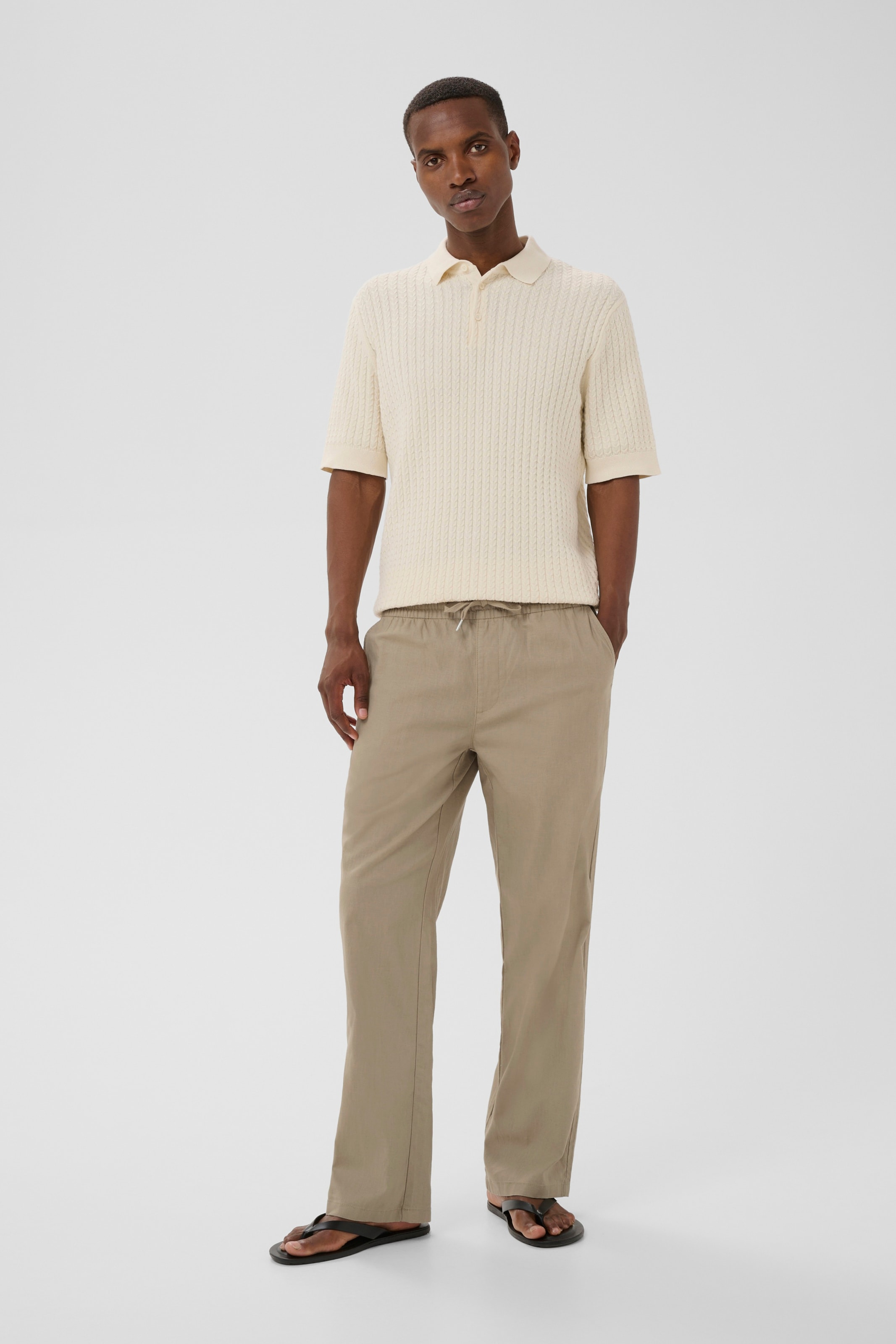 Matinique Wide Leg Bukser 'MABarton' i beige