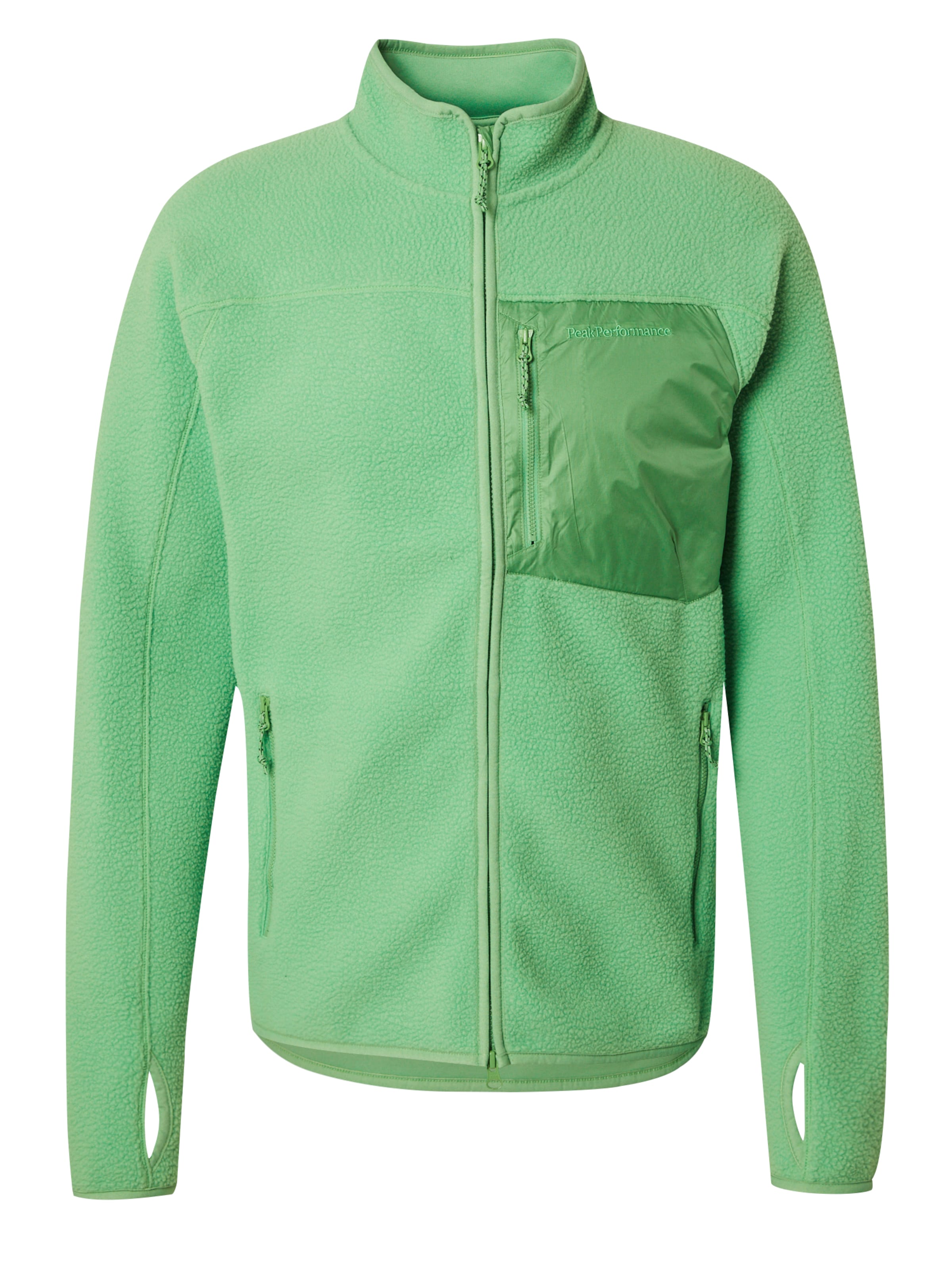 PEAK PERFORMANCE Funktionsfleecejacke in Grün: Vorderseite
