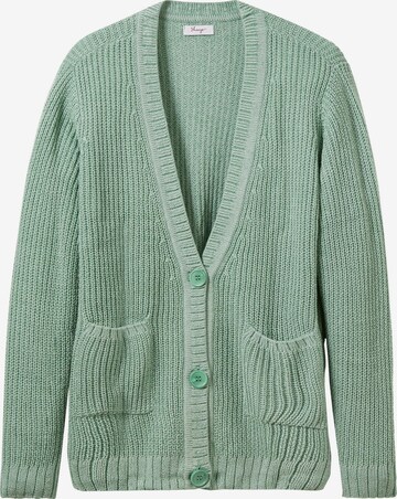 SHEEGO Knit Cardigan in Green: front