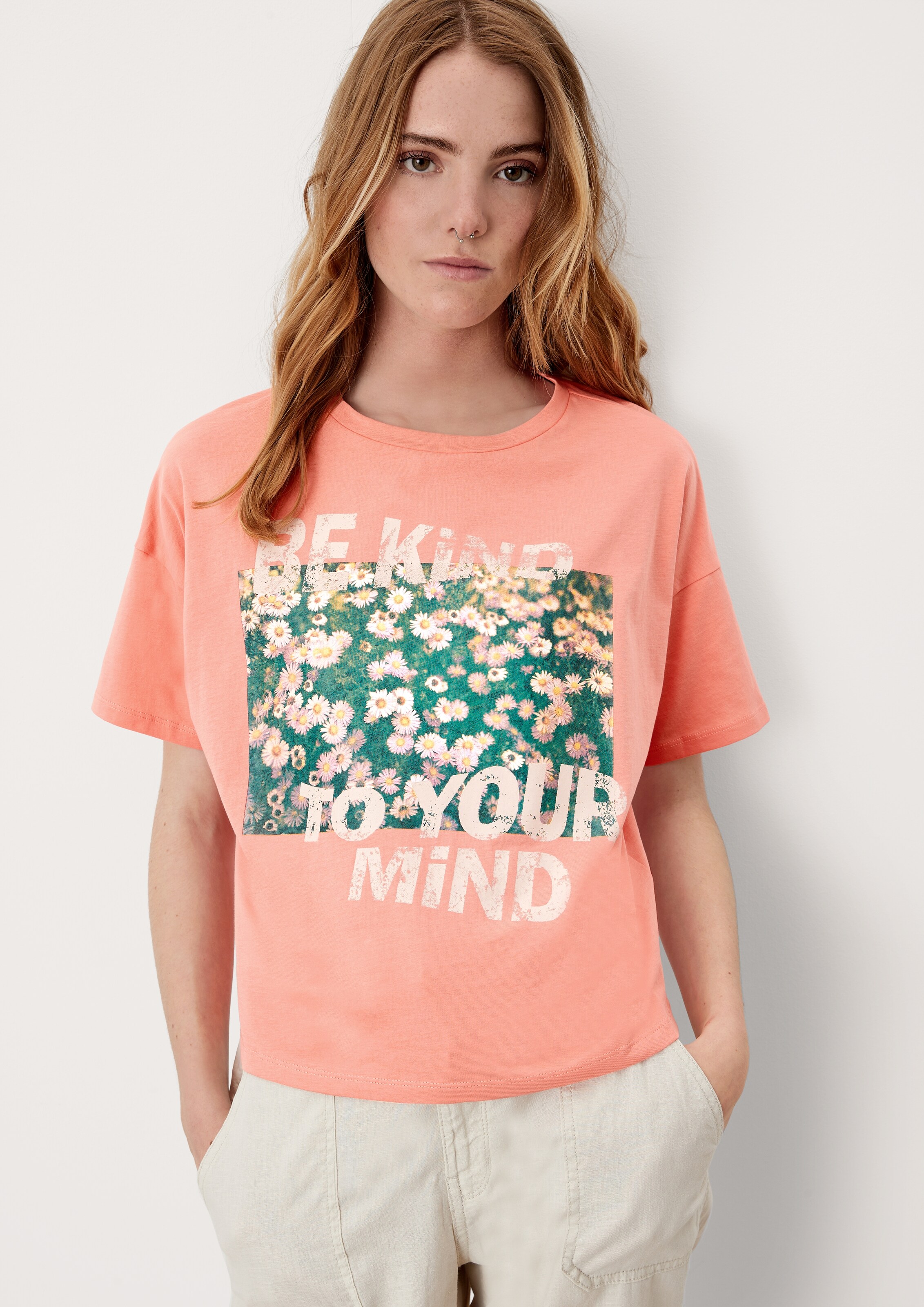Frauen Shirts & Tops QS by s.Oliver T-Shirt in Orange - IS30324