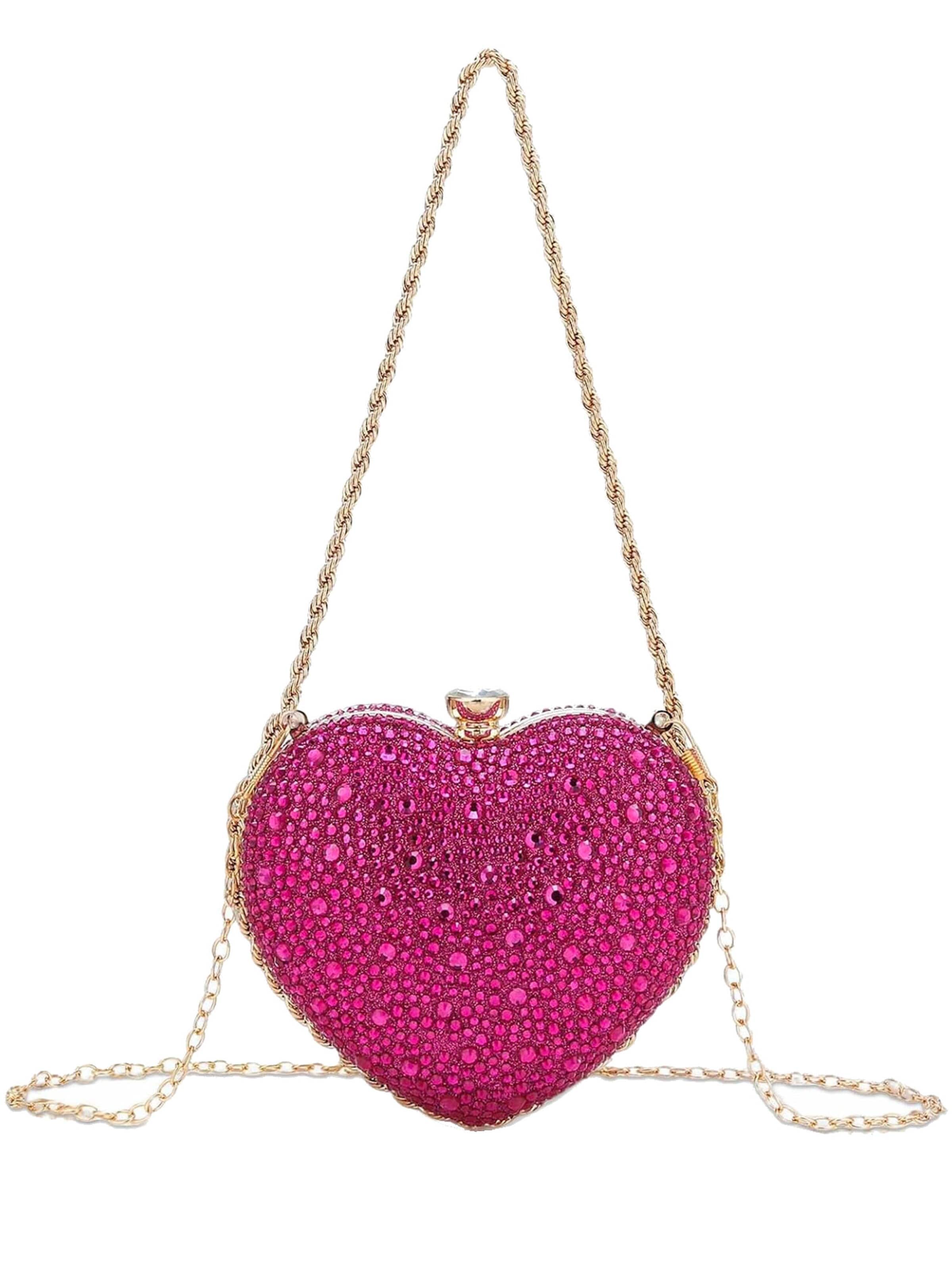 Tomshop24-7 Clutch 'Herz' in Pink: front
