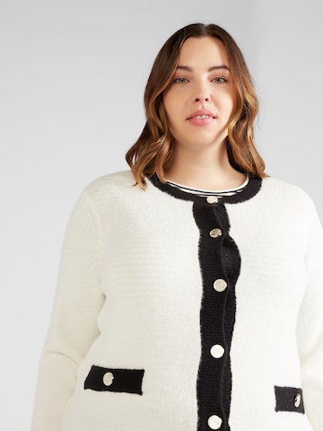 ONLY Carmakoma Knit Cardigan 'Lady' in White