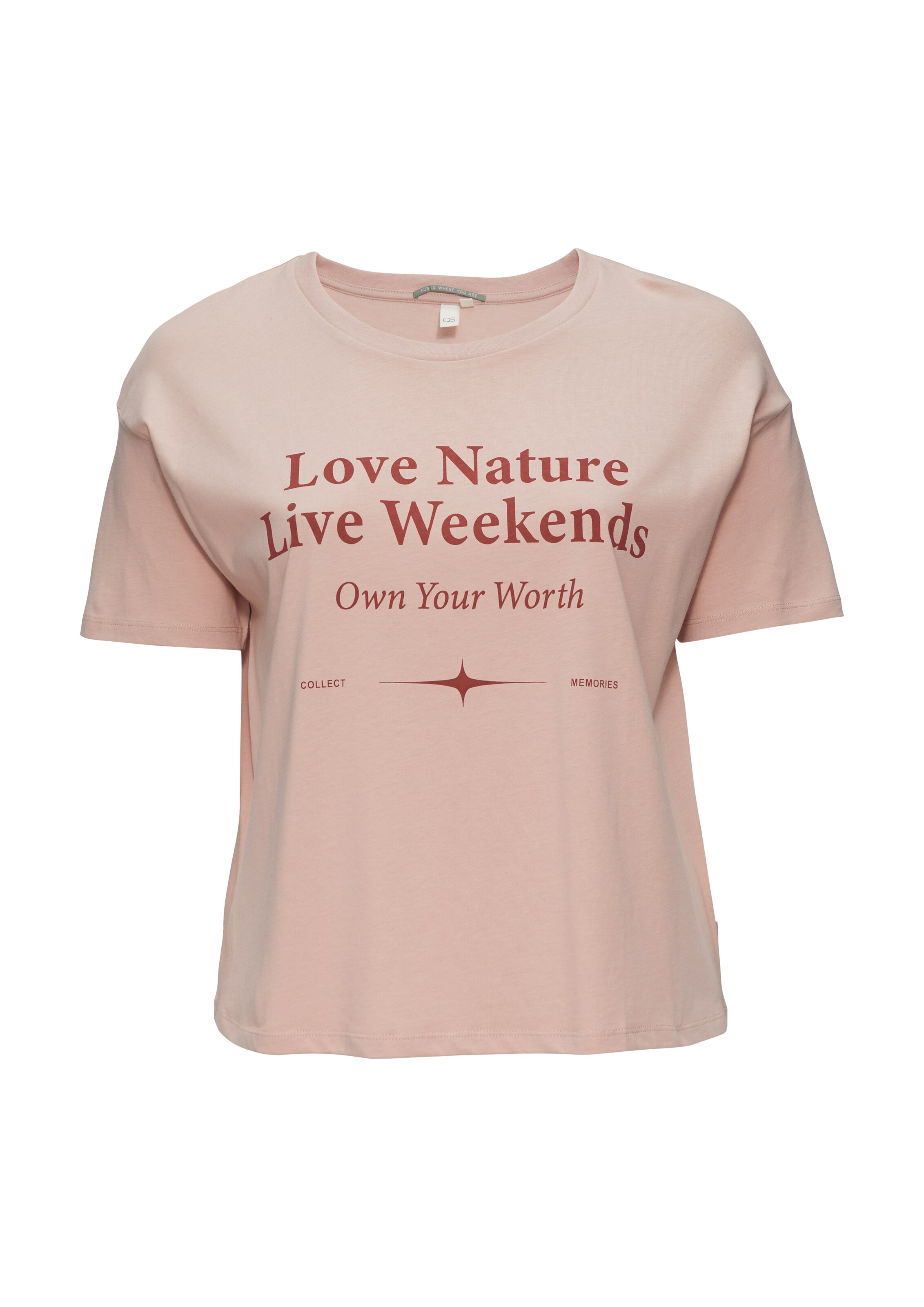 T-shirt QS en rose : devant