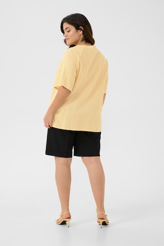 KAFFE CURVE Bluse 'KCPaula' in Gelb