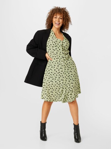 ONLY Carmakoma Shirt Dress 'Megan' in Green