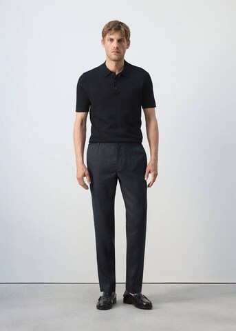 MANGO MAN Shirt 'Pointele' in Blue