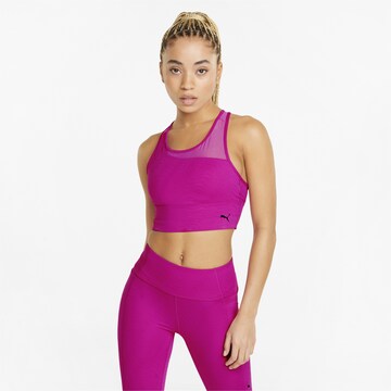 PUMA Bustier Sport-BH in Pink: predná strana